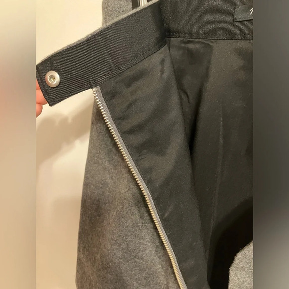 Madewell Wool Blend Zip Front Mini Skirt Grey Womens‎ size 4 - Picture 5 of 9